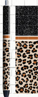 Black Glitter Leopard Pen Wrap